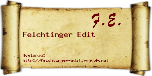 Feichtinger Edit névjegykártya